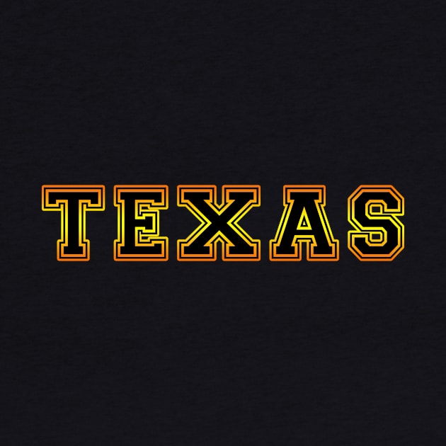 Texas Golden College Gold and Black by HighBrowDesigns